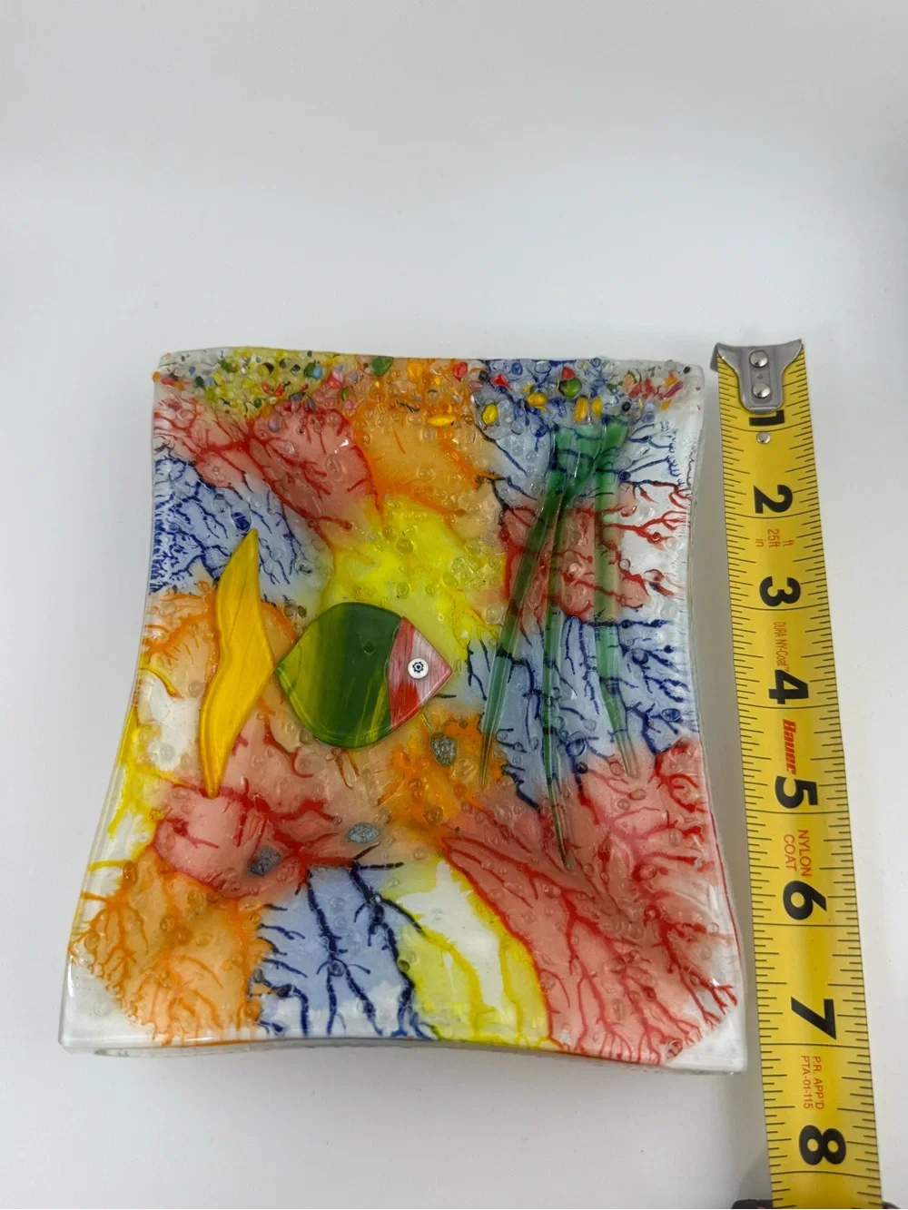 Glass Plate With Tropical Fish